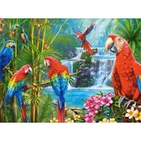 Castorland Puzzle Papageien-Treffen am Wasserfall, Puzzleteile