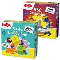 Haba Spiel Spielerisches Lernen von Buchstaben & Rechnen, Gesellschaftsspiel, Brettspiel, Familienspiel