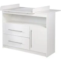 roba® Wickelkommode Maren, mit abnehmbarem Wickelansatz, breit, 2 Schubladen, Wickelhöhe 90,5 cm
