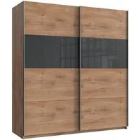 Wimex Schwebetürenschrank Bramfeld Kleiderschrank mit Glaselementen und zusätzlichen Einlegeböden