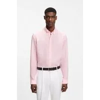 BOSS Leinenhemd LIAM 100% Leinen mit Button-Down-Kragen, regular fit