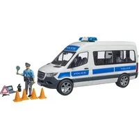 Bruder® Spielzeug-Transporter MB Sprinter Polizei Einsatzfahrzeug mit Polizist (02683), mit Licht und Sound, Made in Europe