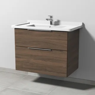 Sanipa 3way Waschtischunterbau zu Duravit Starck 3 Waschtisch mit 2 Auszügen, Eiche-Arizona UM71180
