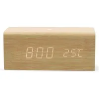 Nedis Radiowecker CLAR3004BN FM digital radio, USB-C charging, Snooze function and wood design