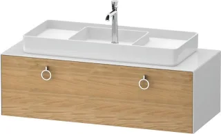 Duravit White Tulip Konsolenwaschtischunterbau wandhängend Natur Eiche & Weiß Matt & Hochglanz 1300x WT4982MH5850010