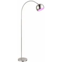 GLOBO LIGHTING LED Stehlampe, Leuchtmittel inklusive, Warmweiß, Farbwechsel, Bogenleuchte Stehlampe RGB LED Fernbedienung dimmbar Kugel schwenkbar