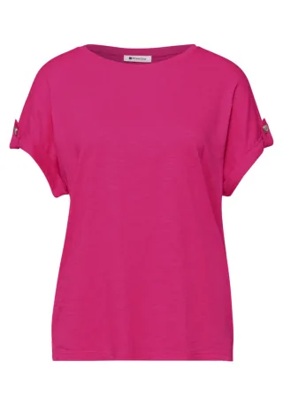 Street One - Basic T-Shirt pink - Gr. - 36
