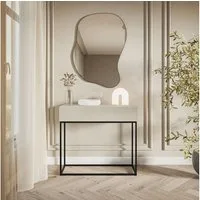 Selsey Konsolentisch VELDIO, mit Schublade, geriffelter Front und Metallgestell, 90 cm