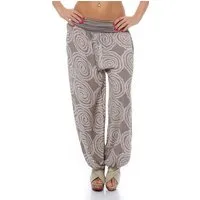 malito more than fashion Haremshose malito Damen Pumphose mit Kreis Muster, Haremshose zum Tanzen, Aladi Sommerhose mit elastischem Bund und Kreis Muster Einheitsgröße
