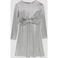 s.Oliver Minikleid Kleid Kleid mit Wickel-Detail in Metallic-Optik