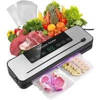 TUWENA Vakuumierer 7 in 1 Vakuumierer für Lebensmittel, Vakuumiergerät Profi mit Cutter