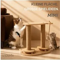 SNOEKIE Kratzbaum Snoekie Kleiner Kratzständer im verspielten Fisch- & Katzen-Design