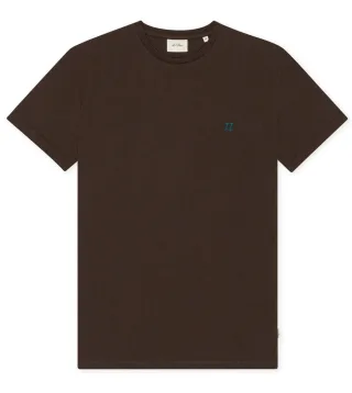 les deux - Basic T-Shirt braun - Gr. - M