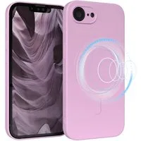 EAZY CASE Handyhülle für Apple iPhone 16e Hülle Silikon 6,1 Zoll, MagSafe Slimcover Kameraschutz Qi-Charging Softcover weich Flieder
