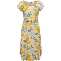 Ragwear Sommerkleid Yvone Flowers Leichtes Jersey-Kleid mit Taillengürtel