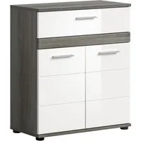 welltime Midischrank LUCCA, Höhe 79 cm, 2 Türen, 1 Schubkasten, 1 Einlegeboden Badschrank, Bad-Möbel, Badezimmer
