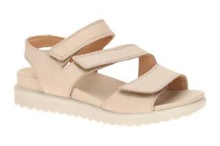 Legero Damen Sandale MOVE Beige Nubuck Echtleder Klettverschluss flexibel