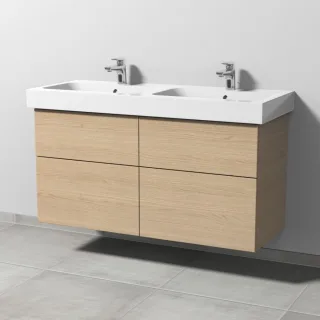 Sanipa 3way Waschtischunterbau zu Geberit iCon Waschtisch mit 4 Auszügen, Eiche-Nordic SM65648