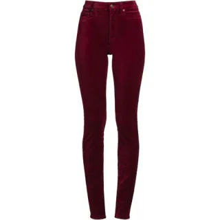 Slim Fit Samthose High Waist, Damen,  Rot, Baumwoll-Mischung, by Lands' End