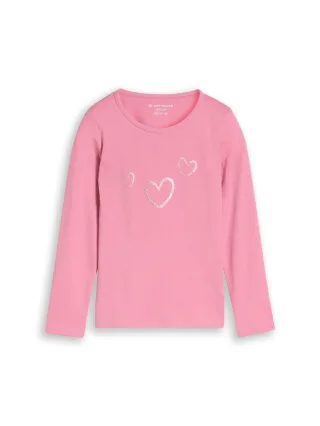 tom tailor kids - Langarmshirt mit Print smooth rose - Gr. - 134
