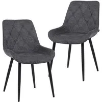 B&D home 4-Fußstuhl TANIA (Set, 2 St), gepolstert, Stuhlbeine aus Metall oder Massivholz wählbar