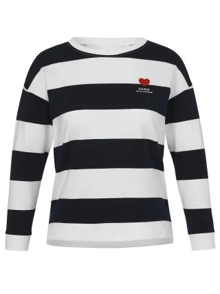 VIA APPIA DUE - Sweatshirt Rundhals 1/1 Arm Druck marine multicolor - Gr. - 54