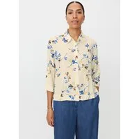 Masai Poloshirt MaIbilisan kurzer kastiger Schnitt, floral Druck