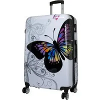 Warenhandel König Hartschalen-Trolley Butterfly, 4 Rollen, mit Motiv, Dehnfalte zur Vergrößerung des Packvolumens