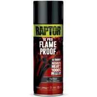U-POL Sprühlack RAPTOR FEUERFEST - Hitzebeständig bis 1000°C - auf Auspuffkrümmer usw., Hitzebeständig bis 1000°C