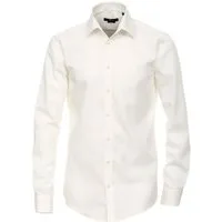 VENTI Businesshemd Herren Hemd extra langer Arm 72cm Langarm Hemd uni modern fit Kentkragen, creme HL82, 40