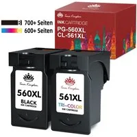 Toner Kingdom Kompatibel für CANON PG-560XL CL-561 XL Tintenpatrone (Pixma TS5352 TS5350 TS5351 TS5352 TS5353 TS7450 TS7451)