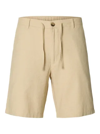 SELECTED MEN - SLMREGULAR-BRODY LINEN BLD SHORTS NOOS - Gr. - S