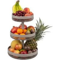 eluno Obstschale rund 3-stöckig, Ø 20 cm, 25 cm und 30 cm, Metall