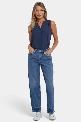 Jemma Barrel Jeans | Regenbogen Blau