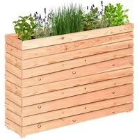 Mega-Holz Hochbeet Balkon-Hochbeet Lärche MODULO - L (Funktionsset, 2er Set besteht aus 2x Pflanzkübel Modulo 120x30x39), Modular