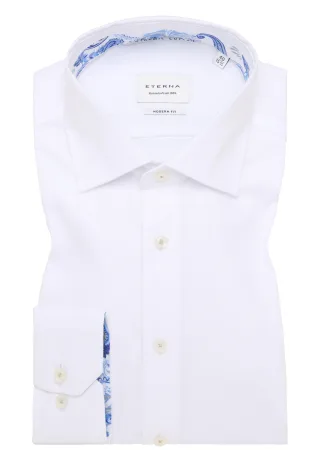 ETERNA - Hemd Oxford Langarm weiß - Gr. - 43/Langarm - 68cm