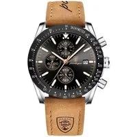 POEDAGAR Quarzuhr Poedagar 988 Herren-Chronograph Uhr – Lederband, 5 Modelle,Datum 988