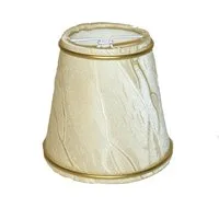 Dirk Davids Leuchten GmbH Lampenschirm Lampenschirm Aufstecker Struktur Beige Goldprofiel klemmschirm 11-7-11, Zeitlose Eleganz