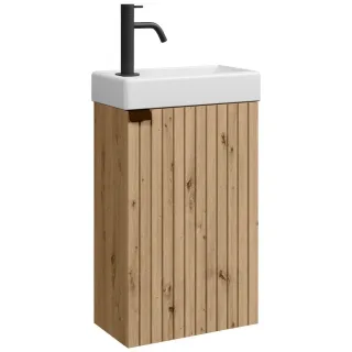 Badplaats Gäste-Wc-Möbelset, Eiche, Holz, Rechteckig, 40x68x22 cm, Badezimmer, Badezimmerschränke, Waschtischkombinationen