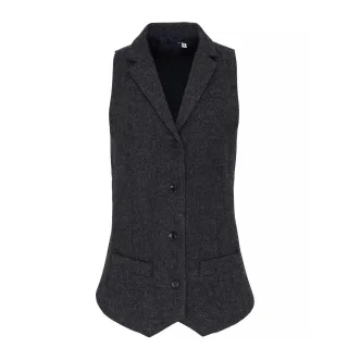 Premier Womens/Ladies Fischgrätenweste (Charcoal)