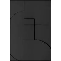TPFLiving Kunstdruck OHNE RAHMEN, Nordic Art - Gemetrische und abstrakte Formen mit 3D Wirkung - (Leinwandbild XXL), Farben: Farben: Schwarz, grau, braun, beige - Größe: 70x100cm