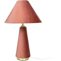 relaxdays Nachttischlampe Tischlampe mit Samtschirm, Ein-/Ausschalter, ohne Leuchtmittel, A