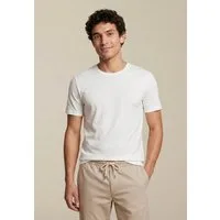 FYNCH-HATTON T-Shirt Sommershirt in unifarben, mit Logostickerei