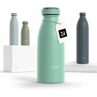 LARS NYSØM Thermoflasche Ren, Isolierflasche mit Vakuum Isolierung: 12h heiß / 24h kühl