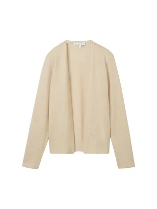 Tom Tailor - Basic Cardigan sandy beige melange - Gr. - M