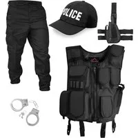 normani Polizei-Kostüm SWAT Karneval Kostüm Einsatzkostüm, Agentenkostüm Verkleidung SWAT FBI POLICE SECURITY Faschingskostüm
