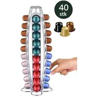 Cheffinger Kapselhalter Kaffeekapsel Ständer Halter für 40 Kapseln kompatibel mit Nespresso