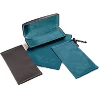 Edison & King Brillenetui Brillenetui-Set mit Brillenputztuch, Hartschalenetui, Einstecketui, Pouch & Putztuch