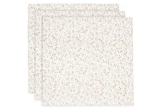 Jollein Spucktuch Hydrophill 70x70cm Bloomy, 3-Pack