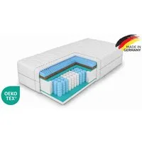 Taschenfederkernmatratze 7 ZONEN Premium-Kokos, Härtegrad H3/H4, MARPUR, 21 cm hoch